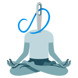 sewing needle and lotus