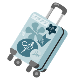 sewing needle and luggage