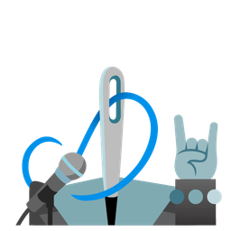 sewing needle and microphone