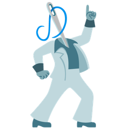 sewing needle and mirror ball