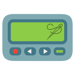 sewing needle and pager