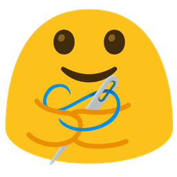 sewing needle and people hugging