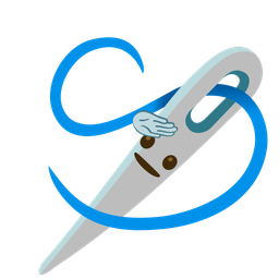 sewing needle and saluting face