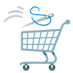 sewing needle and shopping cart