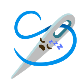sewing needle and sleeping face