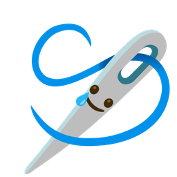 Sewing needle and Smiling face with tear