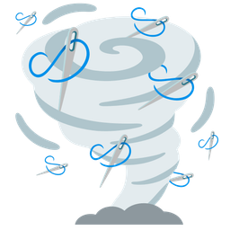 sewing needle and tornado