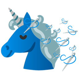 sewing needle and unicorn
