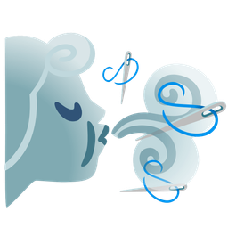 sewing needle and wind face