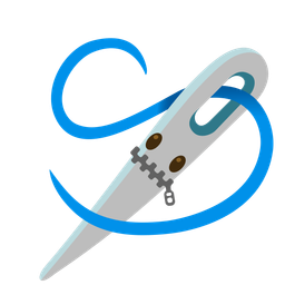 sewing needle and zipper-mouth face