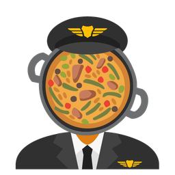 shallow pan of food and airplane