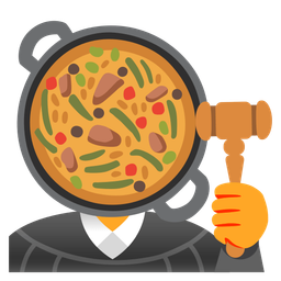 shallow pan of food and balance scale