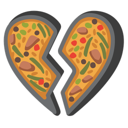 shallow pan of food and broken heart