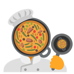 shallow pan of food and cooking