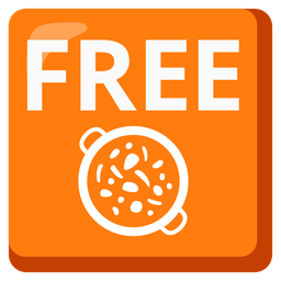 shallow pan of food and FREE button