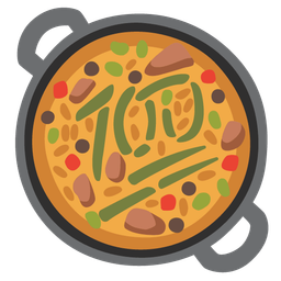 shallow pan of food and hundred points