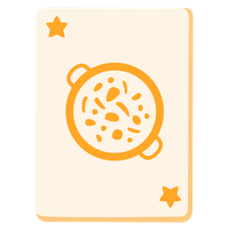 shallow pan of food and joker