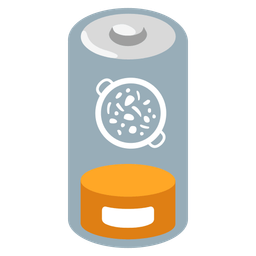 shallow pan of food and low battery