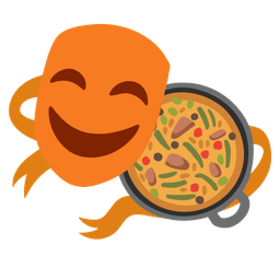 shallow pan of food and performing arts