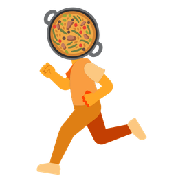 shallow pan of food and running shoe