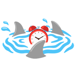shark and alarm clock
