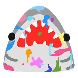 shark and artist palette