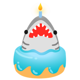 shark and birthday cake