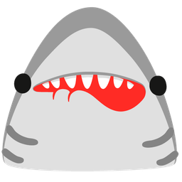 shark and biting lip