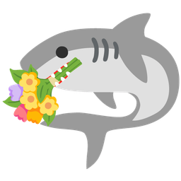 shark and bouquet