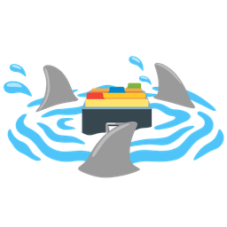 shark and card file box