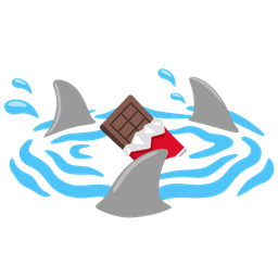 shark and chocolate bar