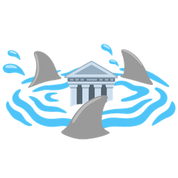 shark and classical building