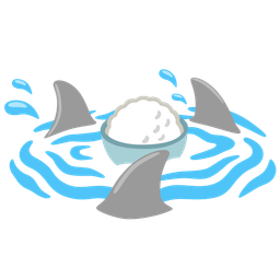 shark and cooked rice