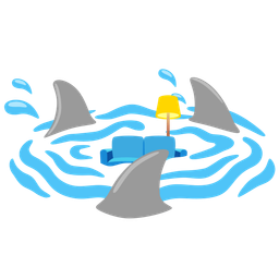 shark and couch and lamp