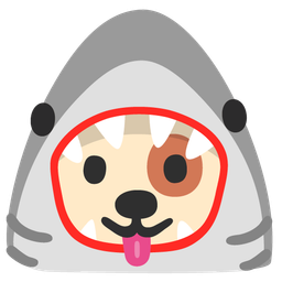 shark and dog face