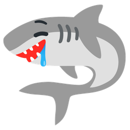 shark and drooling face