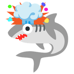 shark and exploding head