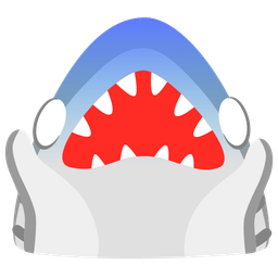 shark and face screaming in fear