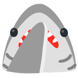 shark and face with open eyes and hand over mouth