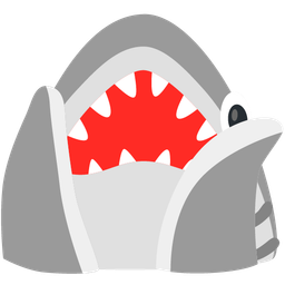 shark and face with peeking eye