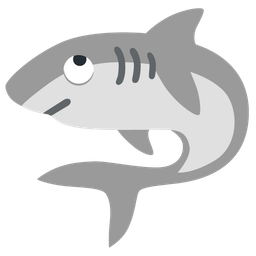 shark and face with rolling eyes