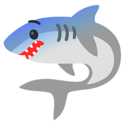 shark and fearful face