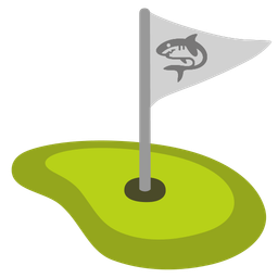 shark and flag in hole