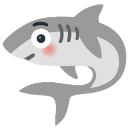 shark and flushed face