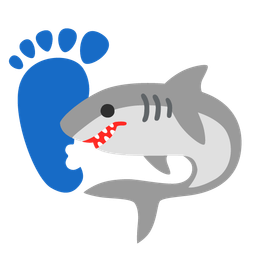 shark and footprints