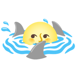 shark and full moon face