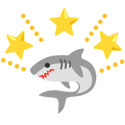 shark and glowing star