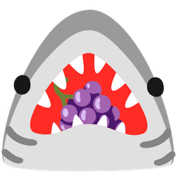 shark and grapes