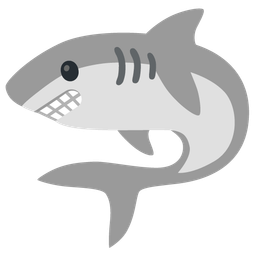 shark and grimacing face