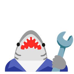 shark and hammer and wrench